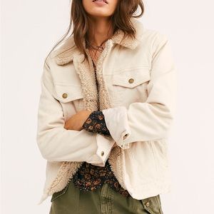FREE PEOPLE - Men’s Denim Sherpa Jacket XS
